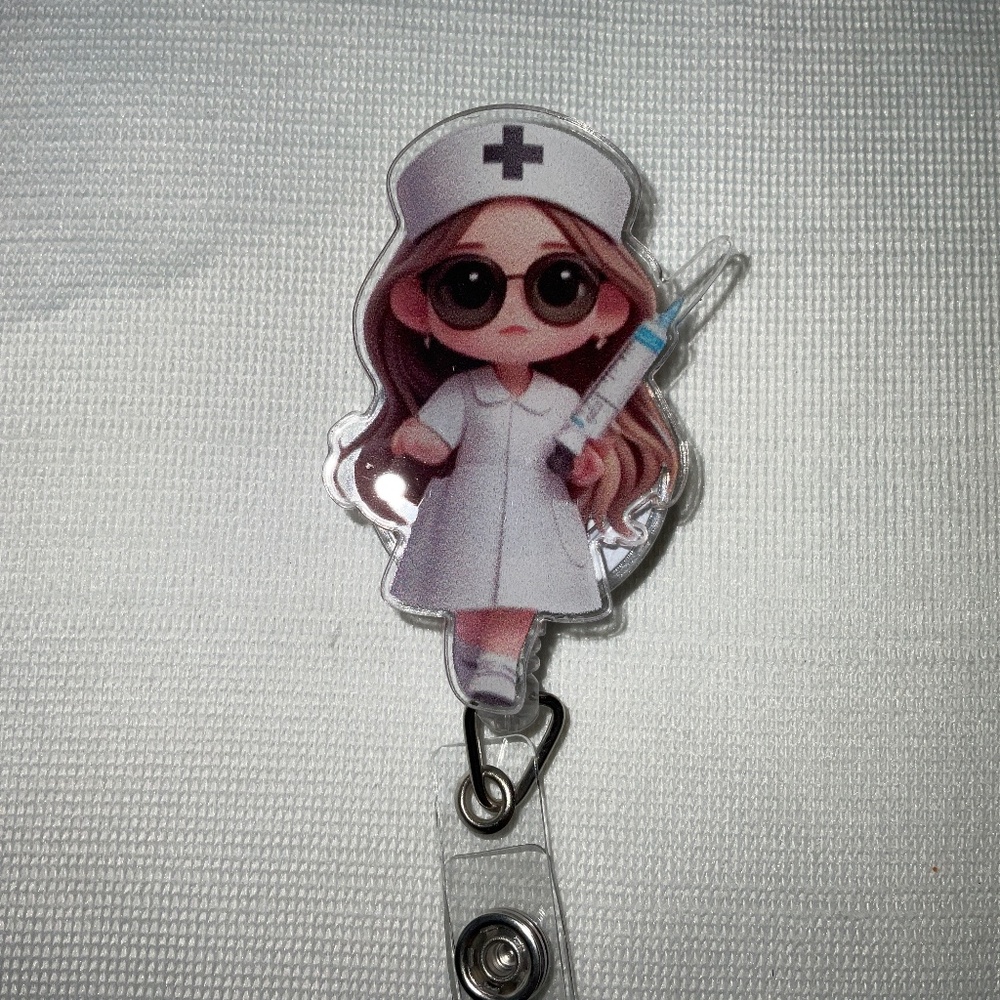 Healthcare Worker Pull  String Badge -Nurse , CMA, Techs Etc
